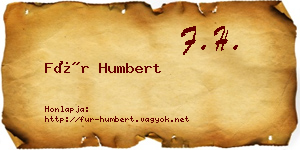Für Humbert névjegykártya